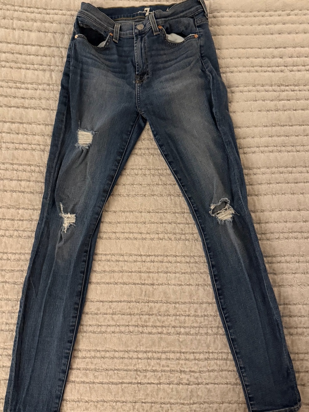 7 For All Mankind High-Waist Ankle Gwenevere Skinny Jeans